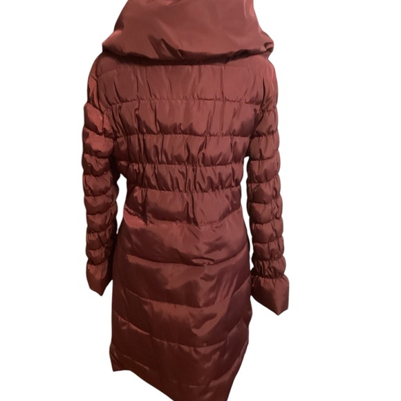 Ciao  Milano Quilted Coat in wine size large - Picture 6 of 9